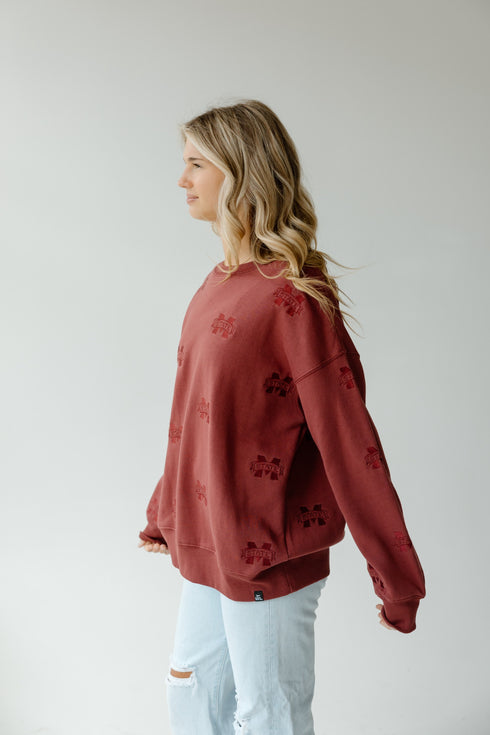 Mississippi State Ritter Repeat Lantern Sleeve Crew